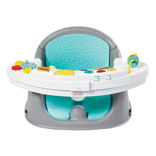 Music & Lights 3-In-1 Discovery Seat & Booster, Interactive Toddler Seat for Dining Table or Kitchen Chair, Baby Activity Center & Snack Tray, 20 Sounds & Songs, Lightweight Baby Essentials