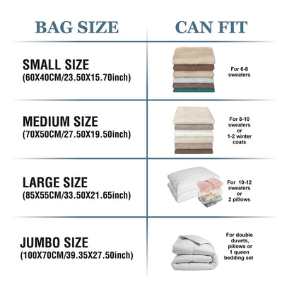 10 Pack Vacuum Storage Bags for Comforters Clothes Pillow Beddings with Pump