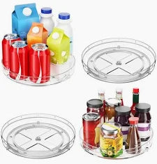 Lumi Clear Turntable Organizer (Set of 4)